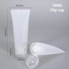 10 buc. Tuburi de stoarcere din plastic reîncărcabile goale. Recipiente cosmetice translucide, tub din plastic moale, flacon de 