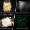 Ceasuri OLEVS de top pentru bărbați Ceas de mână cu cuarț pătrat de lux Ceas cronograf luminos și impermeabil original pentru bă
