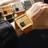 POEDAGAR Ceas de mână de lux pentru bărbați dreptunghiular rezistent la apă, luminos, zi, săptămâna, ceas pentru bărbați, ceasur