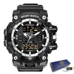 Ceasuri militare FOXBOX pentru bărbați Ceas de mână cu alarmă cu cronograf sport de lux LIGE Ceas mare cu quartz impermeabil Cea