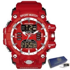 Ceasuri militare FOXBOX pentru bărbați Ceas de mână cu alarmă cu cronograf sport de lux LIGE Ceas mare cu quartz impermeabil Cea