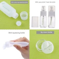 Set de sticle pentru dozator de cosmetice de călătorie, 10 buc