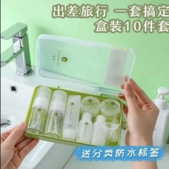 Set de sticle pentru dozator de cosmetice de călătorie, 10 buc