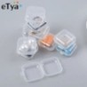 eTya Travel Cutie portabilă de bijuterii Organizator de depozitare Bijuterii transparente pentru femei Cutie de pachet mic Cutie