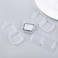 eTya Travel Cutie portabilă de bijuterii Organizator de depozitare Bijuterii transparente pentru femei Cutie de pachet mic Cutie