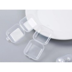 eTya Travel Cutie portabilă de bijuterii Organizator de depozitare Bijuterii transparente pentru femei Cutie de pachet mic Cutie