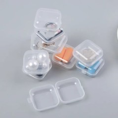 eTya Travel Cutie portabilă de bijuterii Organizator de depozitare Bijuterii transparente pentru femei Cutie de pachet mic Cutie