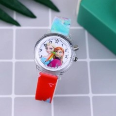 Ceasuri pentru fete, cu brățară, curea din silicon, prințesă, Elsa, pentru copii, ceas pentru copii