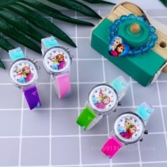 Ceasuri pentru fete, cu brățară, curea din silicon, prințesă, Elsa, pentru copii, ceas pentru copii