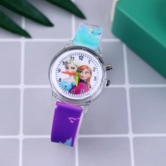 Ceasuri pentru fete, cu brățară, curea din silicon, prințesă, Elsa, pentru copii, ceas pentru copii