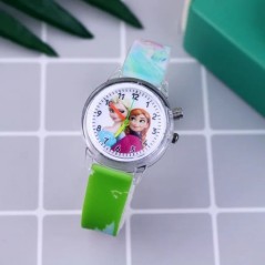 Ceasuri pentru fete, cu brățară, curea din silicon, prințesă, Elsa, pentru copii, ceas pentru copii
