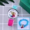 Ceasuri pentru fete, cu brățară, curea din silicon, prințesă, Elsa, pentru copii, ceas pentru copii