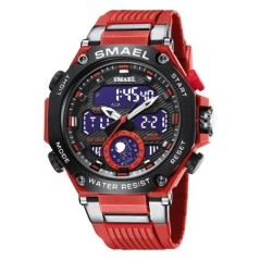 Ceasuri de mână cu quartz Sport SMAEL Ceas militar militar cu alarmă cu ecran dublu Ceas electronic cu LED 8069 Ceasuri rezisten