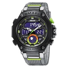 Ceasuri de mână cu quartz Sport SMAEL Ceas militar militar cu alarmă cu ecran dublu Ceas electronic cu LED 8069 Ceasuri rezisten