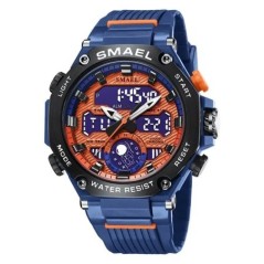 Ceasuri de mână cu quartz Sport SMAEL Ceas militar militar cu alarmă cu ecran dublu Ceas electronic cu LED 8069 Ceasuri rezisten