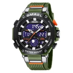 Ceasuri de mână cu quartz Sport SMAEL Ceas militar militar cu alarmă cu ecran dublu Ceas electronic cu LED 8069 Ceasuri rezisten