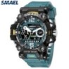 SMAEL Ceasuri Bărbați 50m Ceas sport rezistent la apă Ceas sport militar pentru bărbați Digital 8072 Ceas cu afișaj dublu Quartz