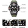 SMAEL Ceasuri Bărbați 50m Ceas sport rezistent la apă Ceas sport militar pentru bărbați Digital 8072 Ceas cu afișaj dublu Quartz