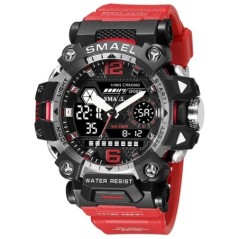 SMAEL Ceasuri Bărbați 50m Ceas sport rezistent la apă Ceas sport militar pentru bărbați Digital 8072 Ceas cu afișaj dublu Quartz