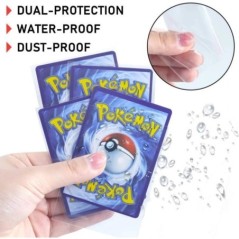100 buc. Manșoane transparente Pokemon pentru cărți de protecție pentru jocuri de joacă VMAX Yugioh Pokemon Cards Case Holder Fo