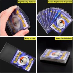 100 buc. Manșoane transparente Pokemon pentru cărți de protecție pentru jocuri de joacă VMAX Yugioh Pokemon Cards Case Holder Fo