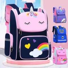Rucsac de școală pentru fete, cu imprimeu Unicorn, rezistent la apă, de mare capacitate