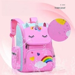 Rucsac de școală pentru fete, cu imprimeu Unicorn, rezistent la apă, de mare capacitate