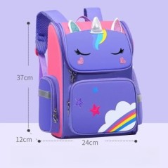 Rucsac de școală pentru fete, cu imprimeu Unicorn, rezistent la apă, de mare capacitate