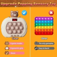 Pop Light Fidget Game Quick Push Bubble Game Jocuri portabile cu mâner portabil Jucării pentru băieți Fete Cadou pentru copii Ma
