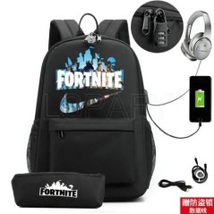 Rucsac FORTNITE cu imprimare, 17 inchi, ghiozdan pentru copii, genți de școală, băieți, pentru adolescenți, rucsac cu desene ani