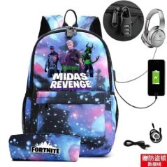 Rucsac FORTNITE cu imprimare, 17 inchi, ghiozdan pentru copii, genți de școală, băieți, pentru adolescenți, rucsac cu desene ani