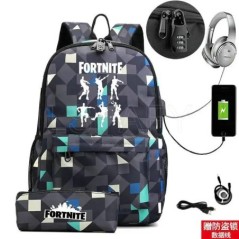 Rucsac FORTNITE cu imprimare, 17 inchi, ghiozdan pentru copii, genți de școală, băieți, pentru adolescenți, rucsac cu desene ani