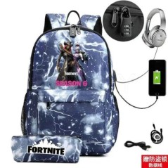 Rucsac FORTNITE cu imprimare, 17 inchi, ghiozdan pentru copii, genți de școală, băieți, pentru adolescenți, rucsac cu desene ani