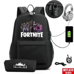 Rucsac FORTNITE cu imprimare, 17 inchi, ghiozdan pentru copii, genți de școală, băieți, pentru adolescenți, rucsac cu desene ani