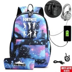 Rucsac FORTNITE cu imprimare, 17 inchi, ghiozdan pentru copii, genți de școală, băieți, pentru adolescenți, rucsac cu desene ani