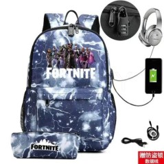 Rucsac FORTNITE cu imprimare, 17 inchi, ghiozdan pentru copii, genți de școală, băieți, pentru adolescenți, rucsac cu desene ani