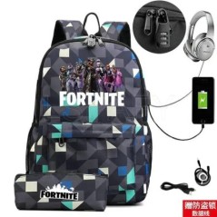 Rucsac FORTNITE cu imprimare, 17 inchi, ghiozdan pentru copii, genți de școală, băieți, pentru adolescenți, rucsac cu desene ani