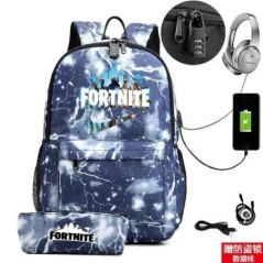 Rucsac FORTNITE cu imprimare, 17 inchi, ghiozdan pentru copii, genți de școală, băieți, pentru adolescenți, rucsac cu desene ani