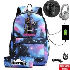 Rucsac FORTNITE cu imprimare, 17 inchi, ghiozdan pentru copii, genți de școală, băieți, pentru adolescenți, rucsac cu desene ani