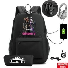 Rucsac FORTNITE cu imprimare, 17 inchi, ghiozdan pentru copii, genți de școală, băieți, pentru adolescenți, rucsac cu desene ani