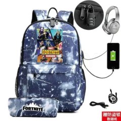 Rucsac FORTNITE cu imprimare, 17 inchi, ghiozdan pentru copii, genți de școală, băieți, pentru adolescenți, rucsac cu desene ani