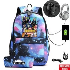Rucsac FORTNITE cu imprimare, 17 inchi, ghiozdan pentru copii, genți de școală, băieți, pentru adolescenți, rucsac cu desene ani