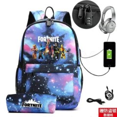 Rucsac FORTNITE cu imprimare, 17 inchi, ghiozdan pentru copii, genți de școală, băieți, pentru adolescenți, rucsac cu desene ani