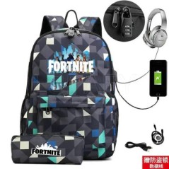 Rucsac FORTNITE cu imprimare, 17 inchi, ghiozdan pentru copii, genți de școală, băieți, pentru adolescenți, rucsac cu desene ani
