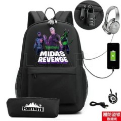 Rucsac FORTNITE cu imprimare, 17 inchi, ghiozdan pentru copii, genți de școală, băieți, pentru adolescenți, rucsac cu desene ani
