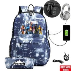 Rucsac FORTNITE cu imprimare, 17 inchi, ghiozdan pentru copii, genți de școală, băieți, pentru adolescenți, rucsac cu desene ani