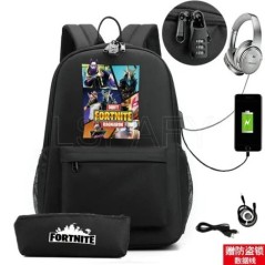 Rucsac FORTNITE cu imprimare, 17 inchi, ghiozdan pentru copii, genți de școală, băieți, pentru adolescenți, rucsac cu desene ani