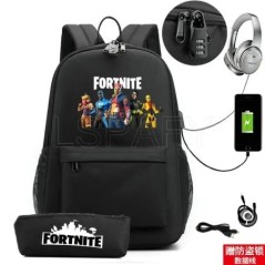 Rucsac FORTNITE cu imprimare, 17 inchi, ghiozdan pentru copii, genți de școală, băieți, pentru adolescenți, rucsac cu desene ani