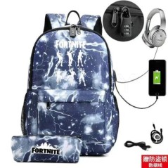 Rucsac FORTNITE cu imprimare, 17 inchi, ghiozdan pentru copii, genți de școală, băieți, pentru adolescenți, rucsac cu desene ani