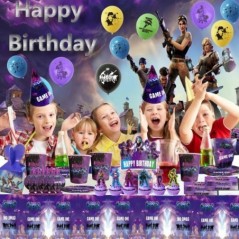 Joc de împușcături Fortnition Decor pentru petrecerea de aniversare Farfurie Cupă Cartoon Alpaca Llama Folie Globo Baby Shower R